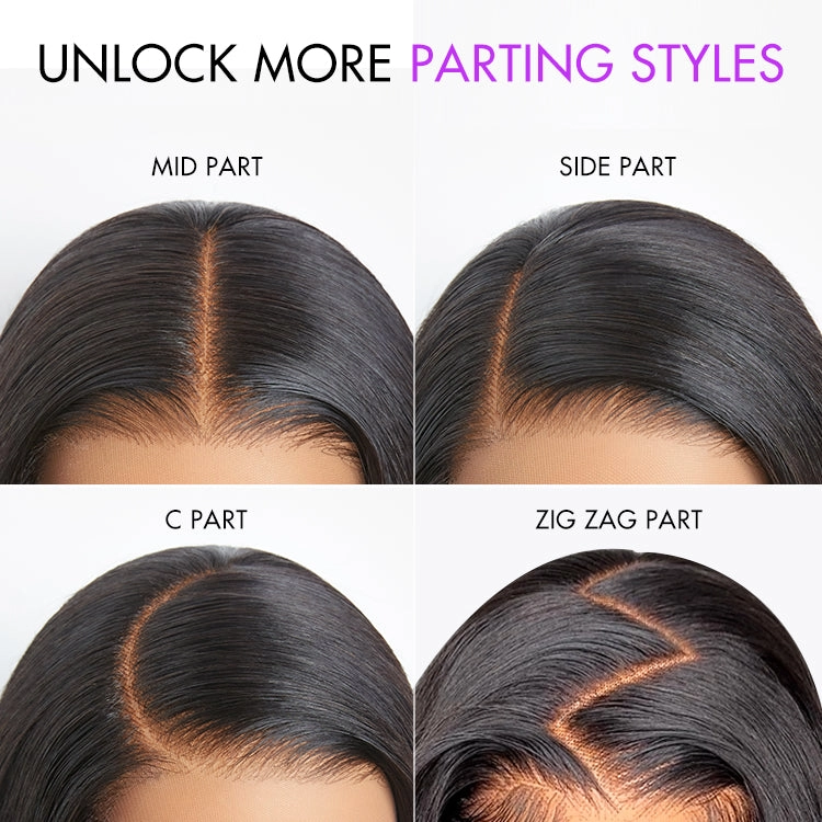1 SEC INSTALL WIG | Gorgeous Natural Black Loose Wave 5x5 Closure Lace Glueless Short Wig 100% Human Hair | Large & Small Cap Size