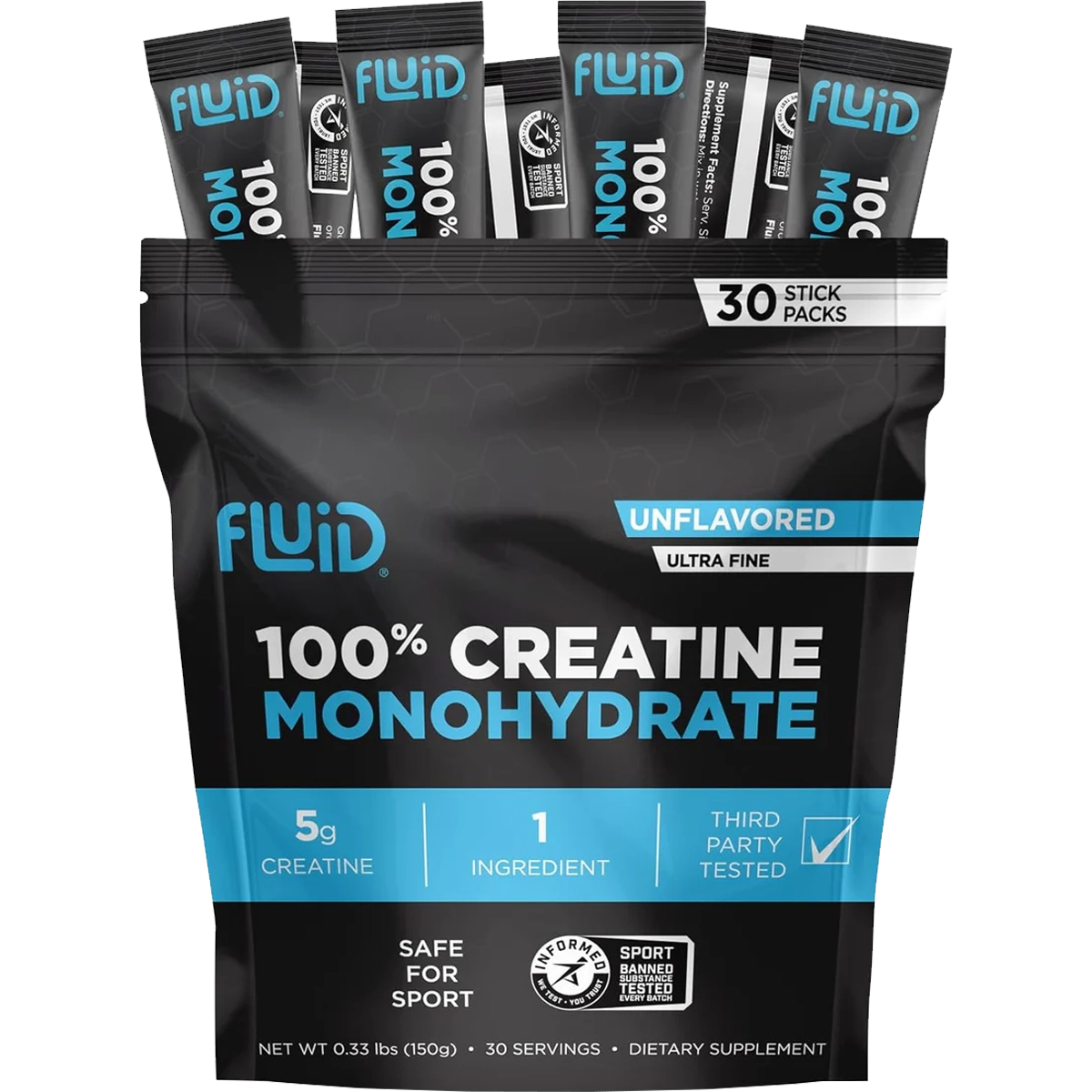 100% Creatine Monohydrate (30 Single Servings)
