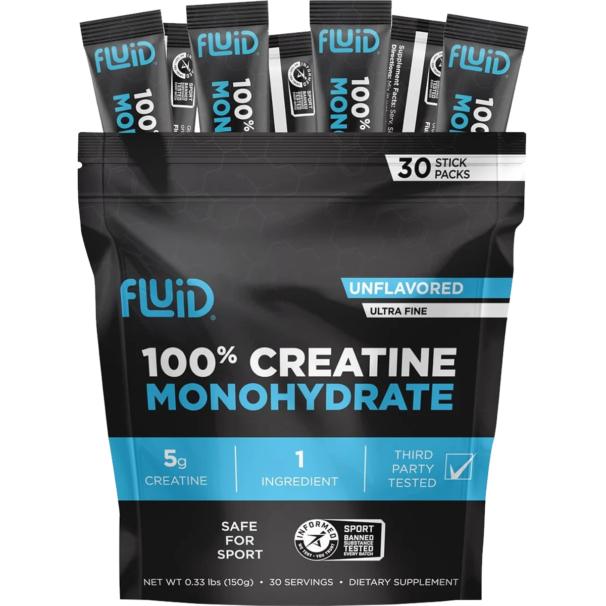 100% Creatine Monohydrate (30 Single Servings)
