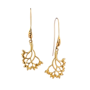 10k Gold Tree of Life Hook Earrings - Large