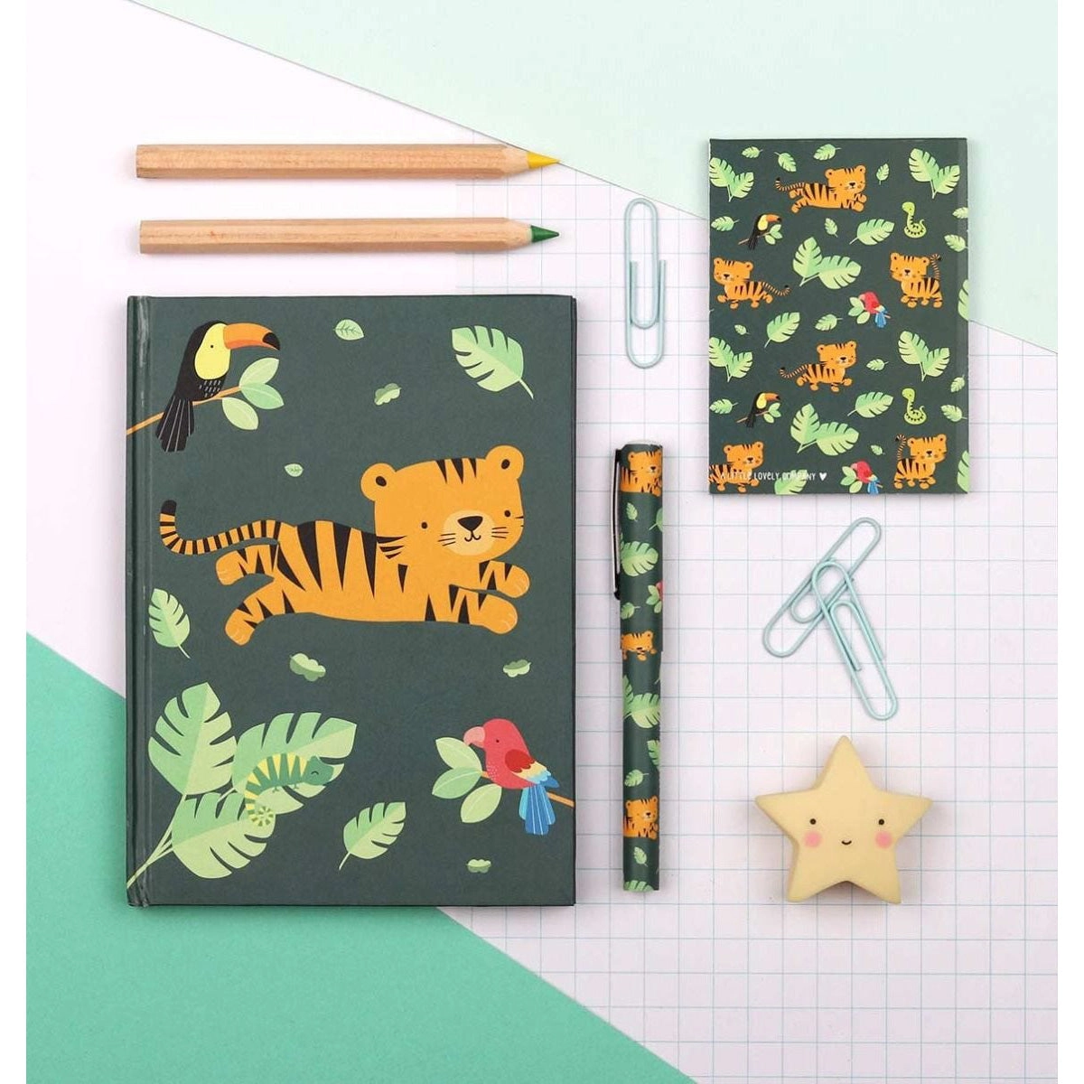 A Little Lovely Company Stationery Set Jungle Tiger