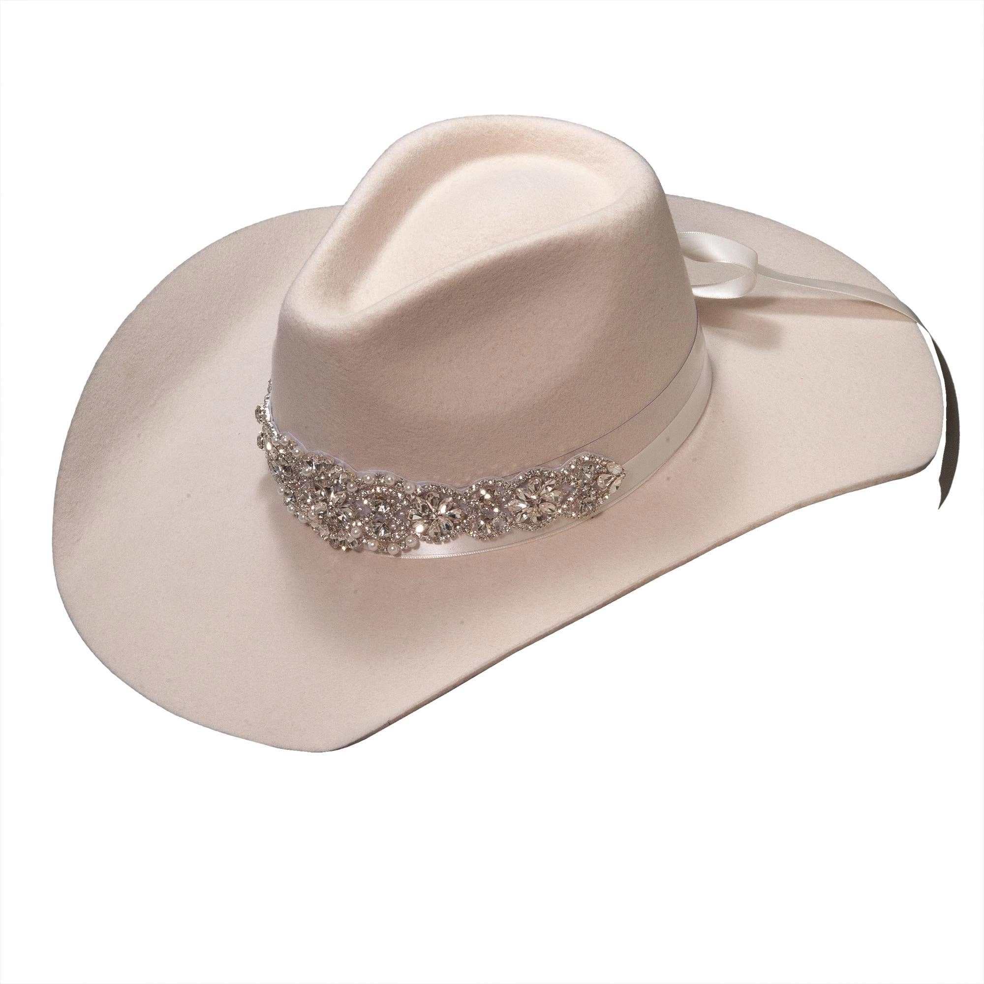 American Hat Makers Juliet - Womens Bridal Felt Cowboy Hat