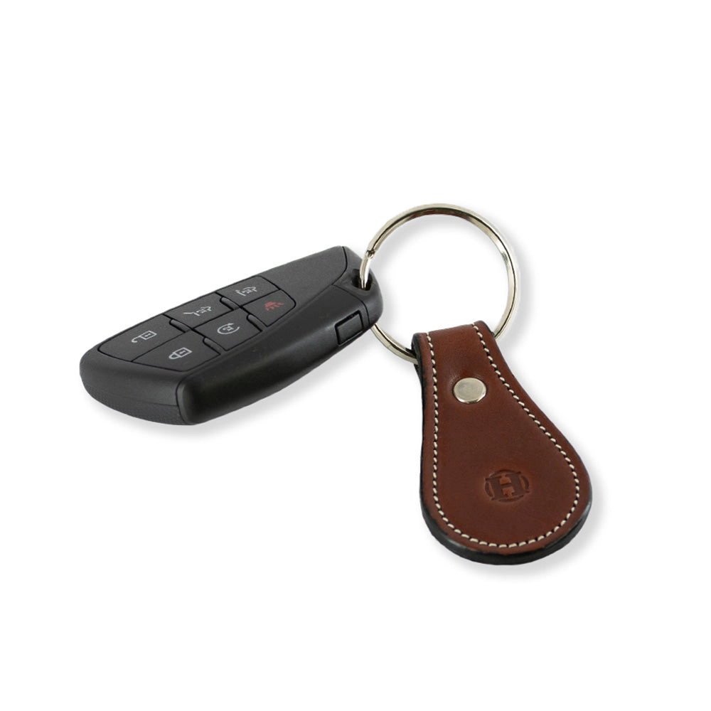 Bell-Shaped Leather Keychain