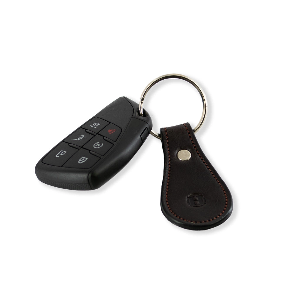 Bell-Shaped Leather Keychain