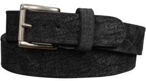 Black Hippo Leather Gun Belt - Max Thickness & Durability