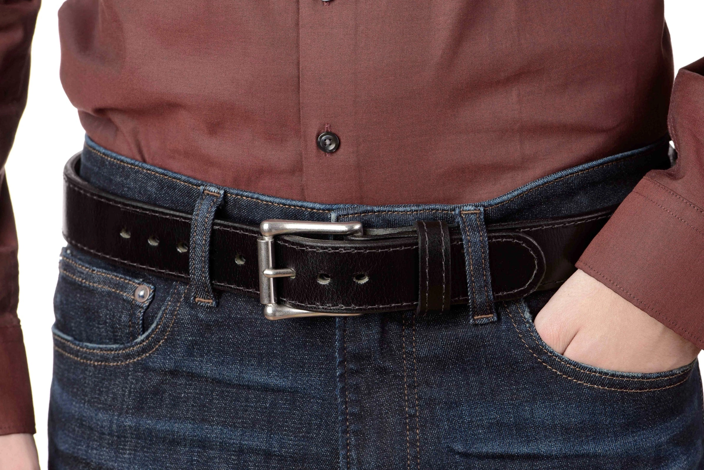 Black Water Buffalo Gun Belt from Men: Max Thickness