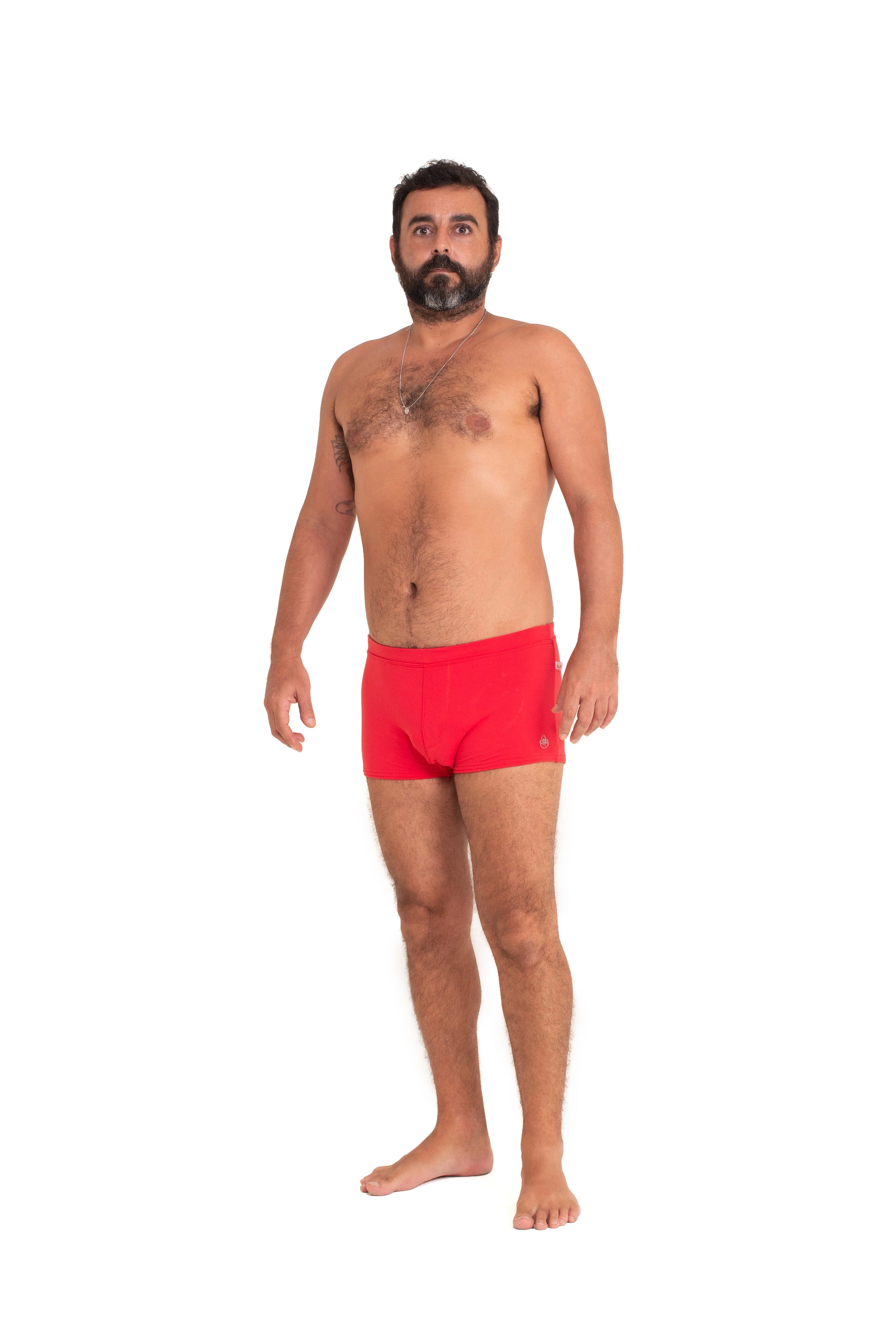 Brazilian Style Trunks, Red, Supplex