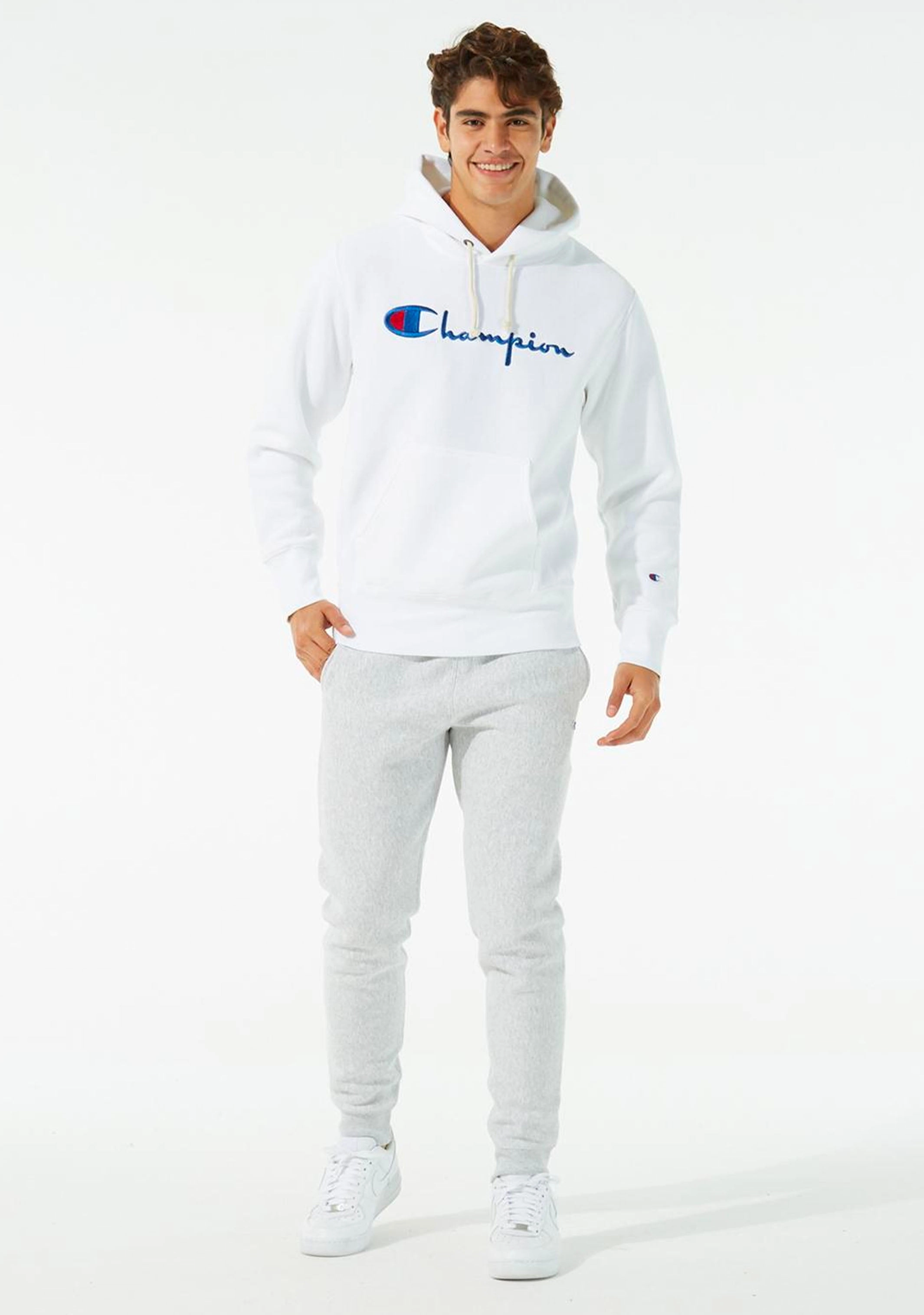Champion Men's Reverse Weave Script Hoodie
