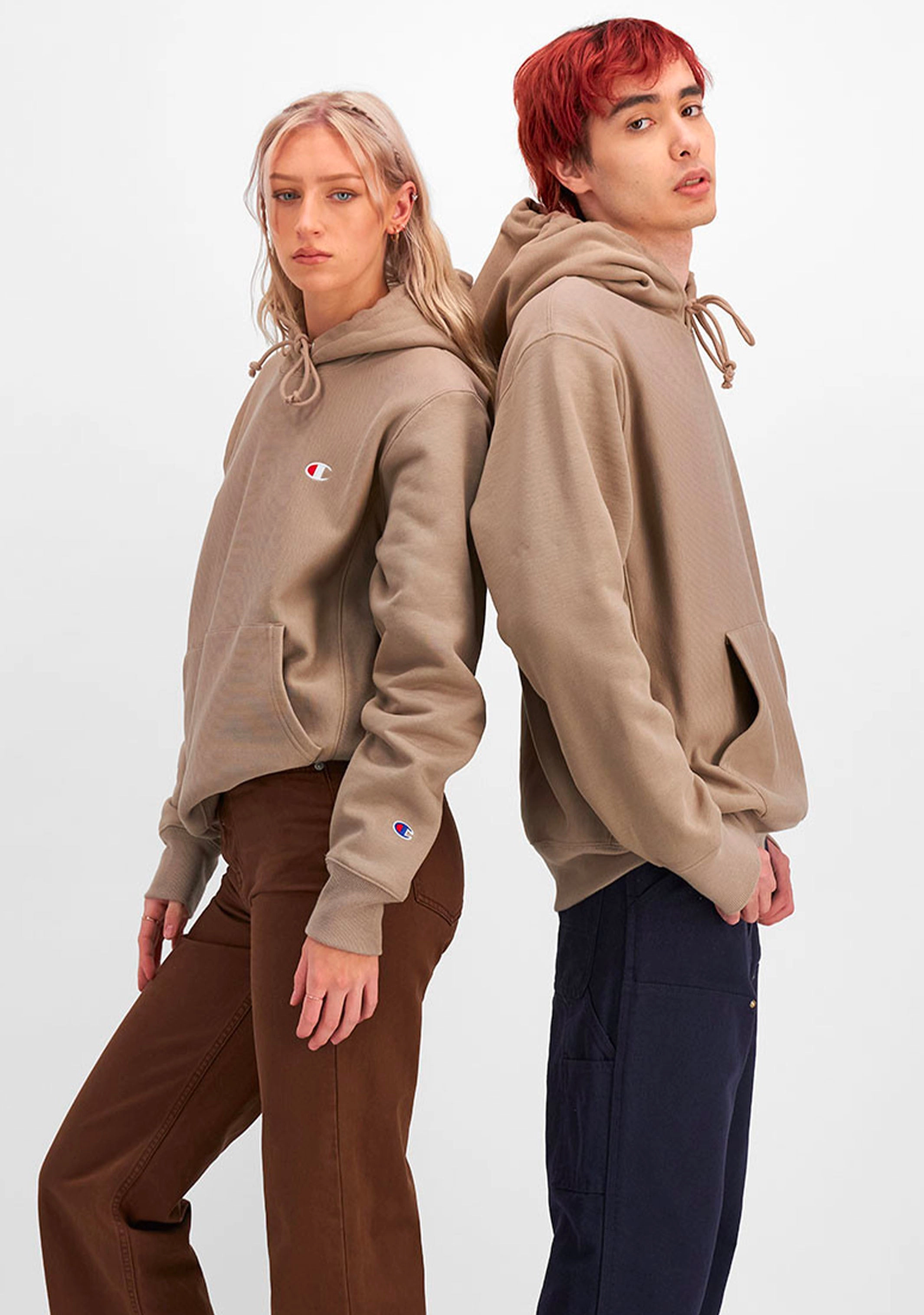 Champion Reverse Weave Hoodie Beige