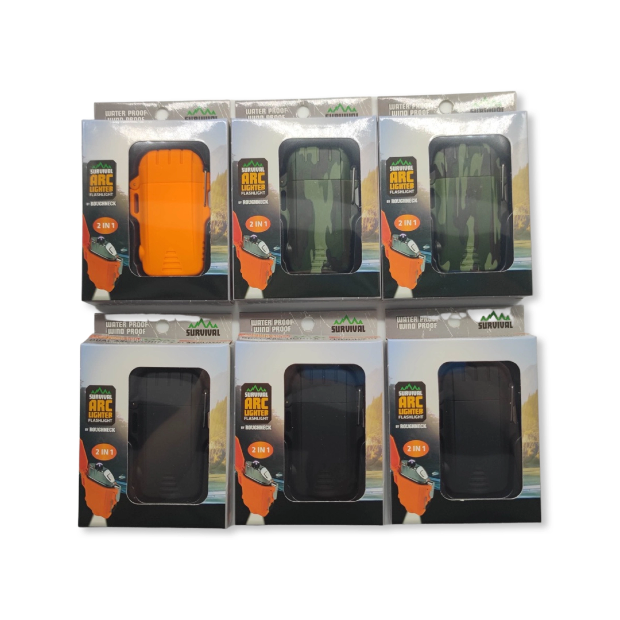Electric Arc Lighter with LED Flashlight - 6 Pieces Per Retail Ready Display 25913