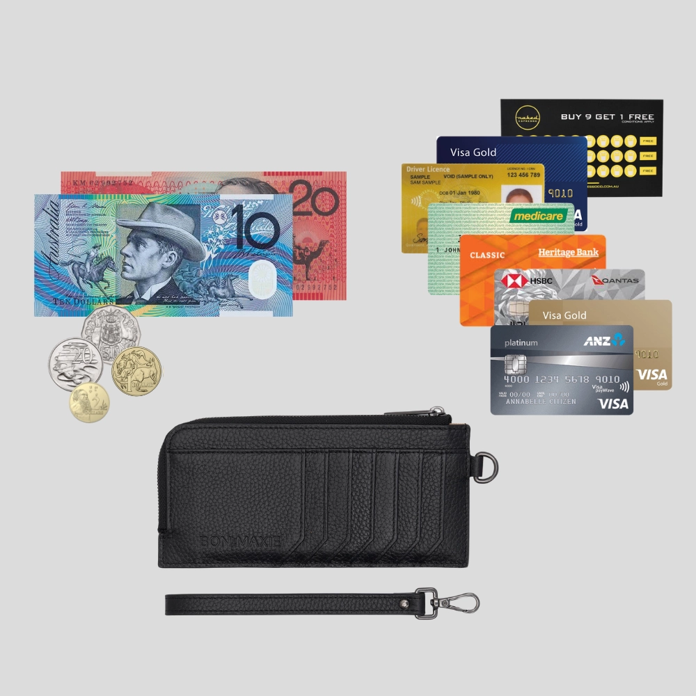 Everyday Leather Slimline Wallet -- Black