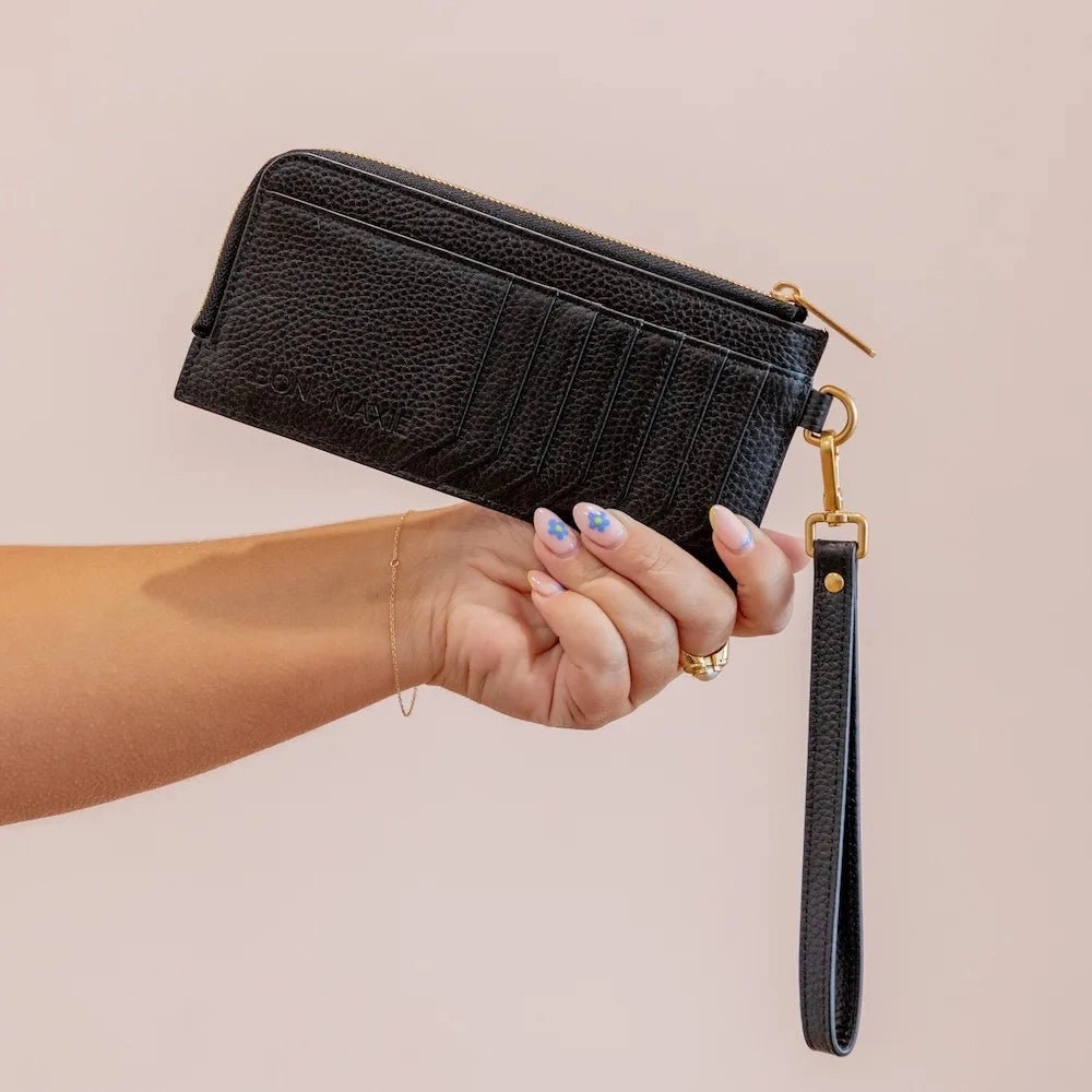 Everyday Leather Slimline Wallet -- Black