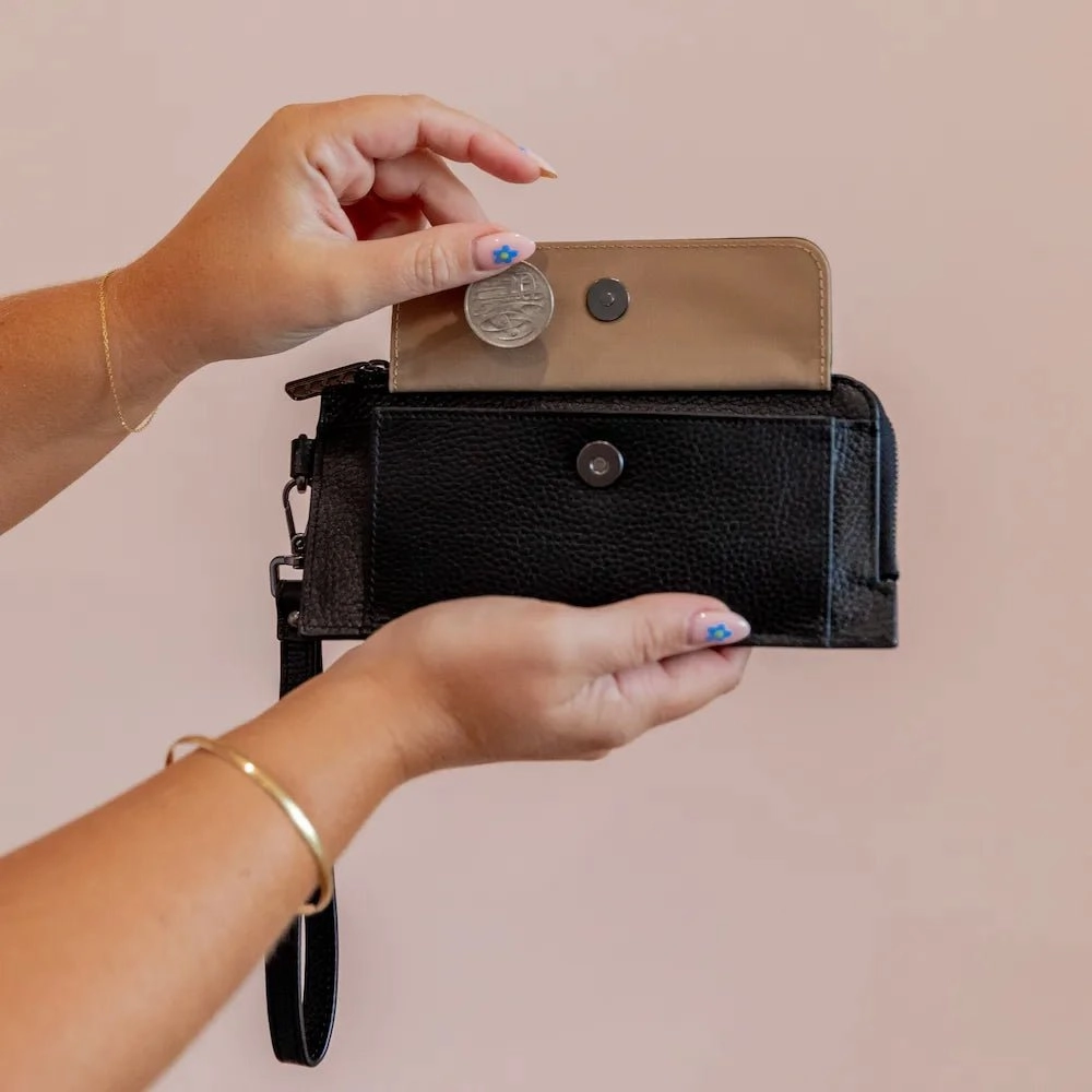 Everyday Leather Slimline Wallet -- Black