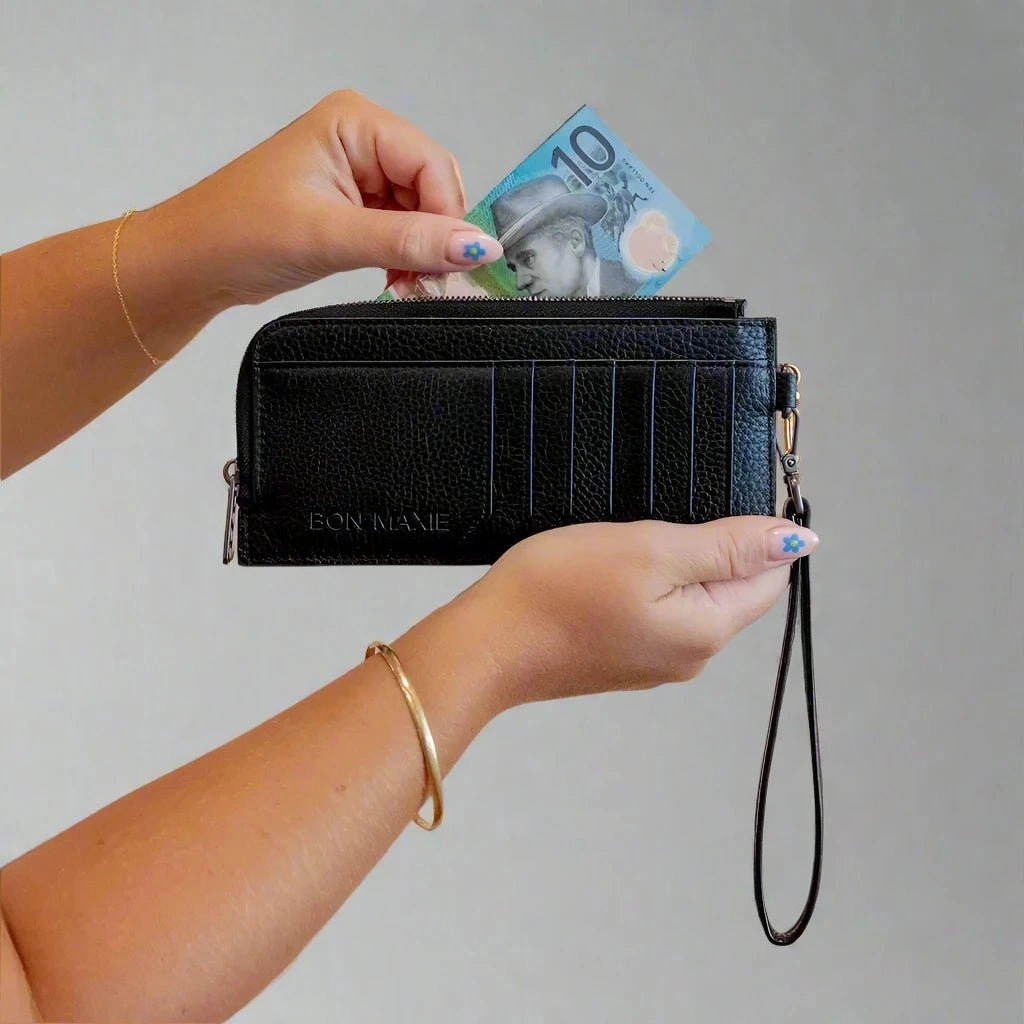 Everyday Leather Slimline Wallet -- Black