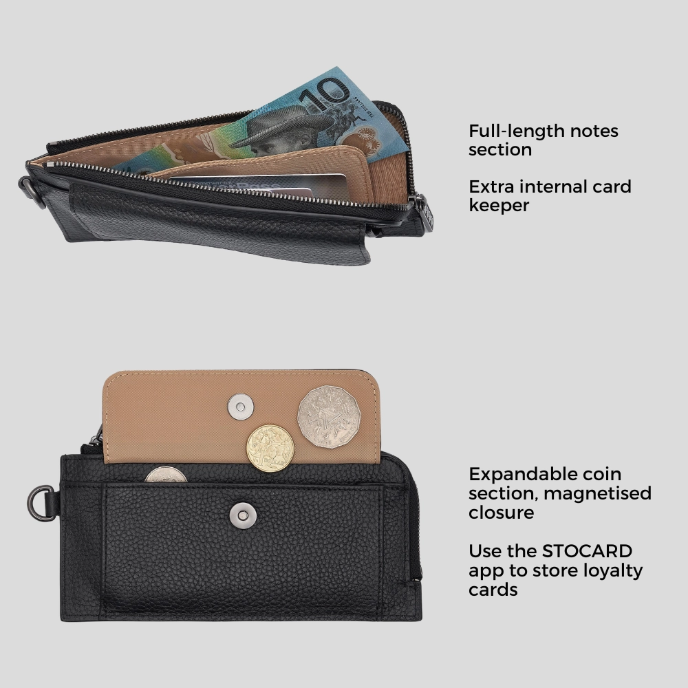 Everyday Leather Slimline Wallet -- Black