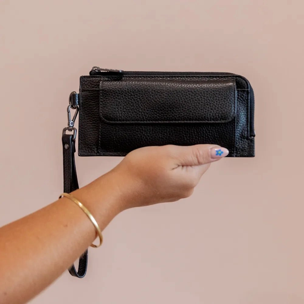 Everyday Leather Slimline Wallet -- Black