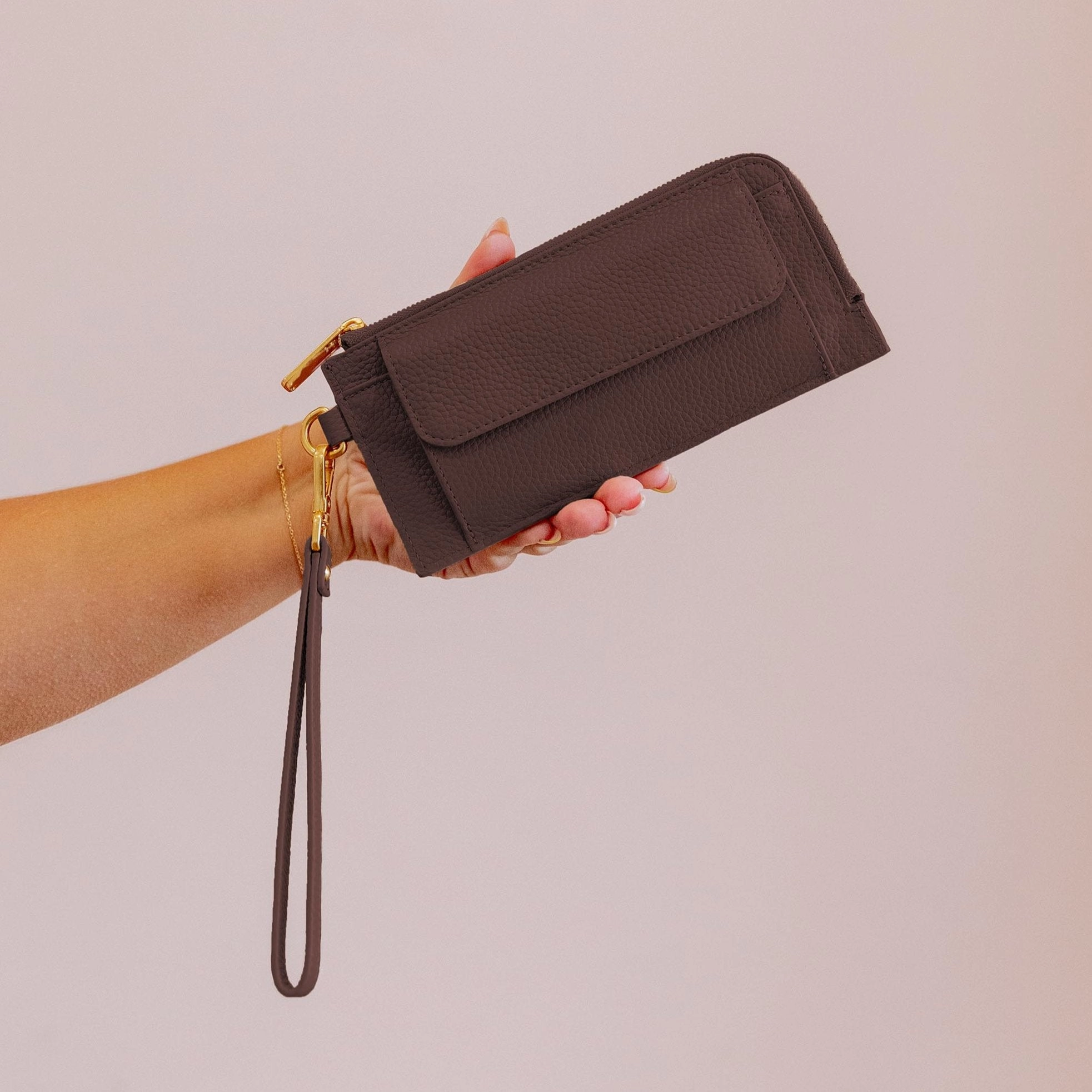 Everyday Leather Slimline Wallet -- Chocolate