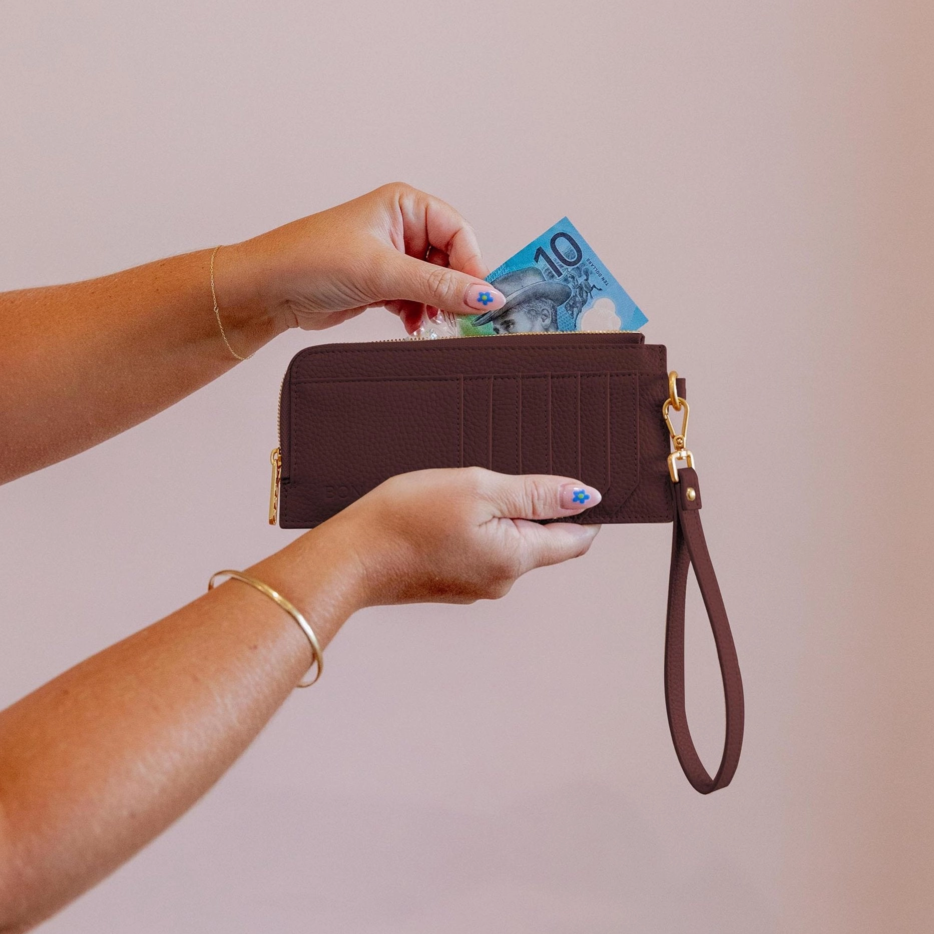 Everyday Leather Slimline Wallet -- Chocolate