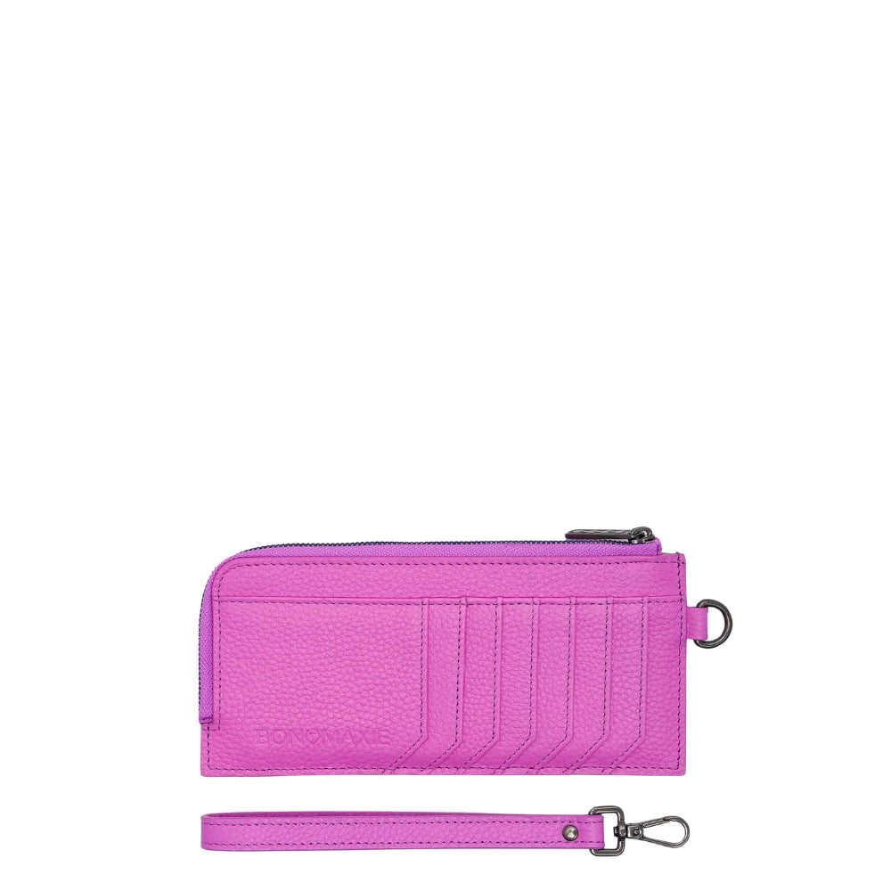 Everyday Leather Slimline Wallet -- Fuchsia