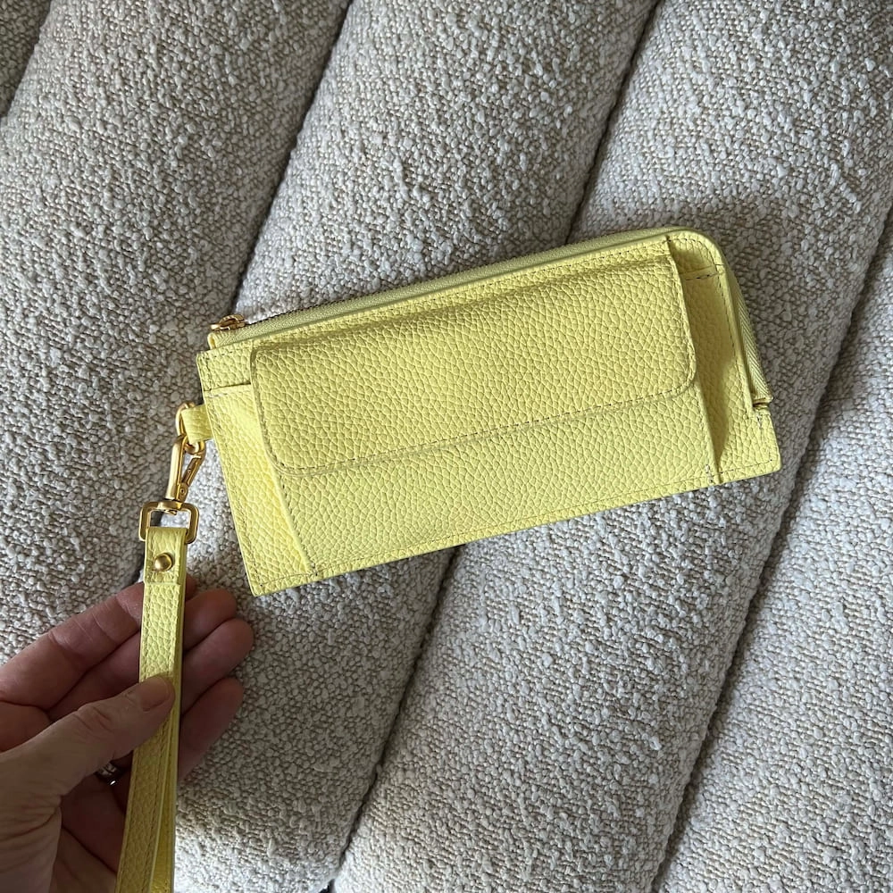 Everyday Leather Slimline Wallet -- Lemon Butter