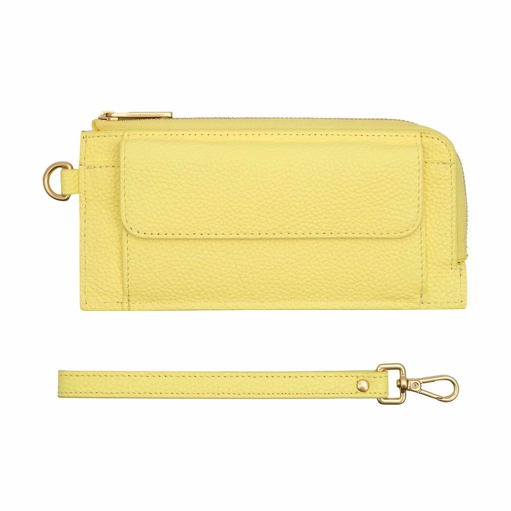 Everyday Leather Slimline Wallet -- Lemon Butter