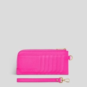 Everyday Leather Slimline Wallet -- Neon Pink