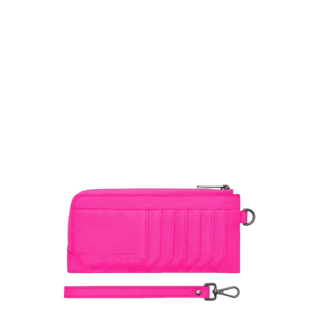 Everyday Leather Slimline Wallet -- Neon Pink