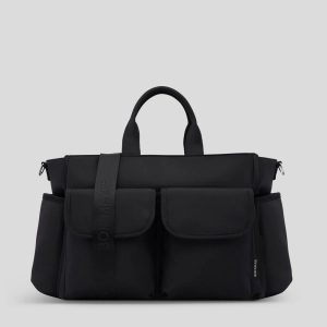 Everyday Multi-Pocket Tote Bag -- Black Nylon