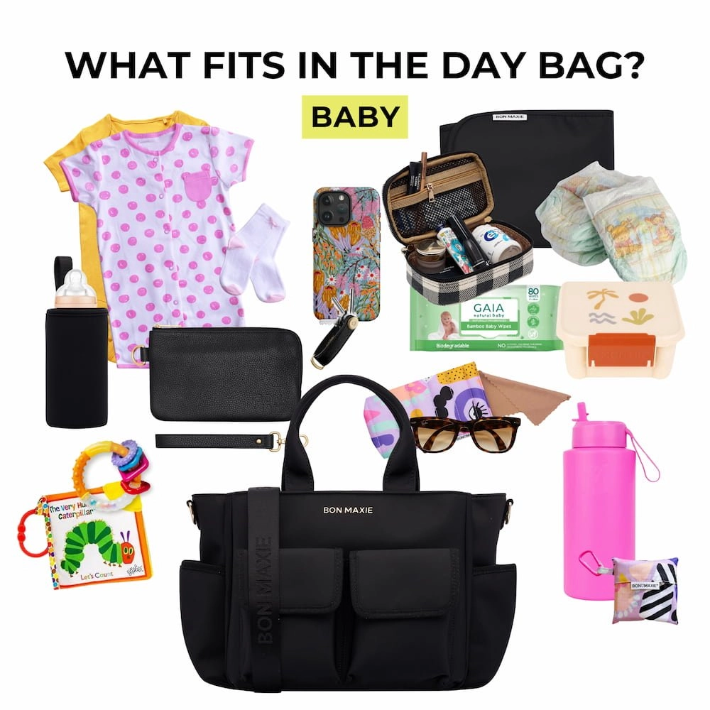 Everyday Multi-Pocket Tote Bag -- Black Nylon