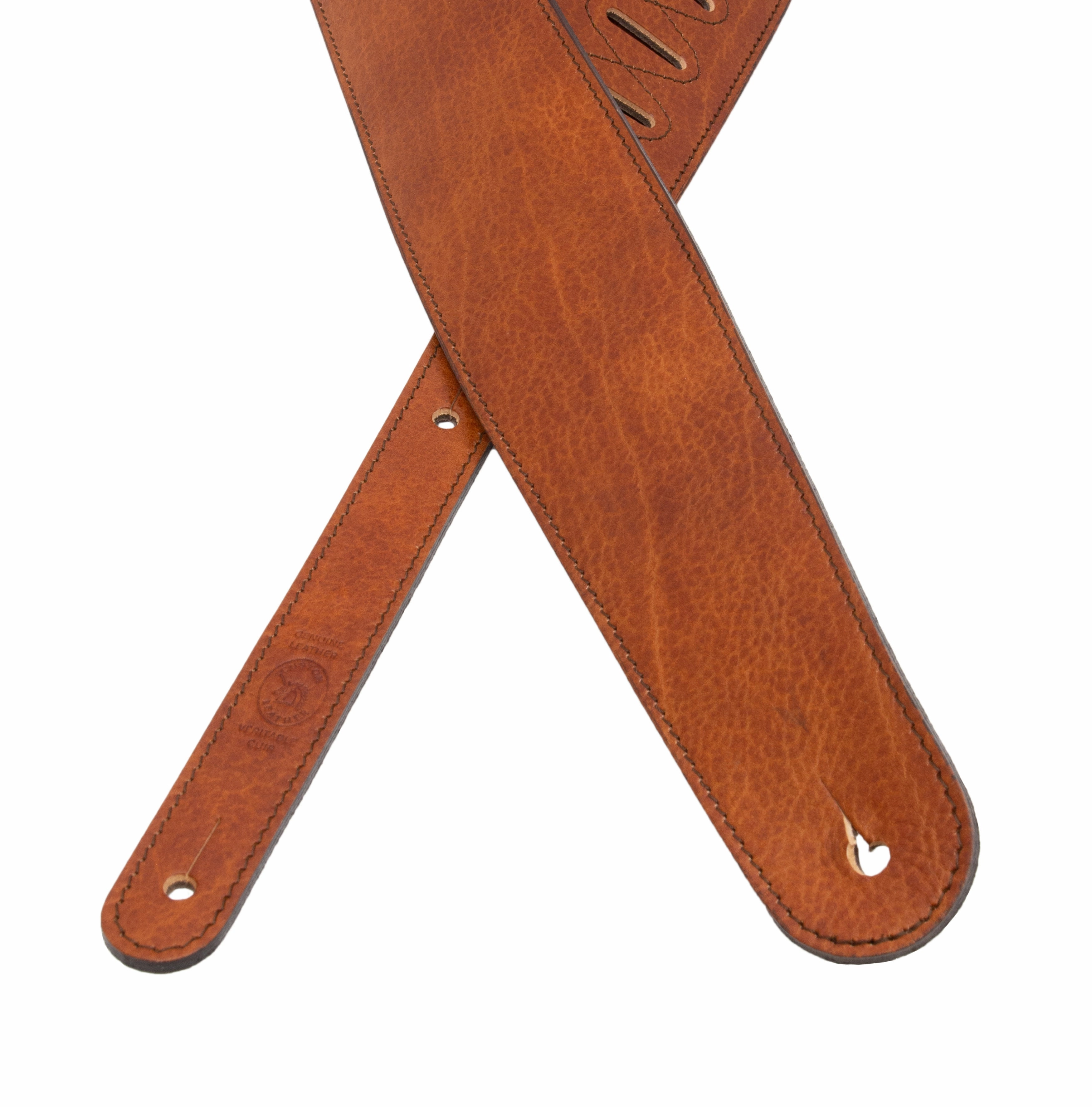La Grange - Brown Lightweight Hand Stained Full Grain Leather Guitar Strap