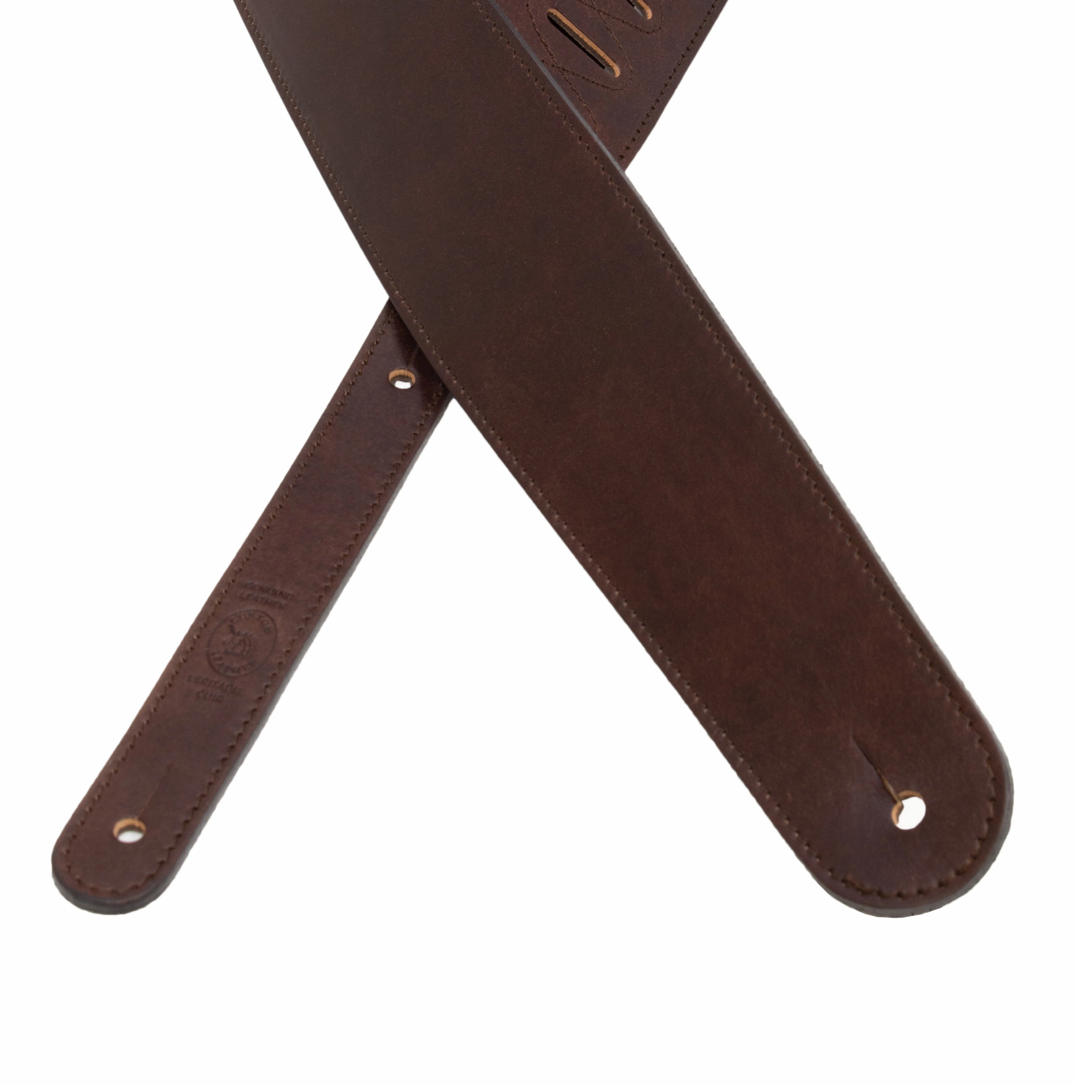 La Grange - Brown Lightweight Hand Stained Full Grain Leather Guitar Strap