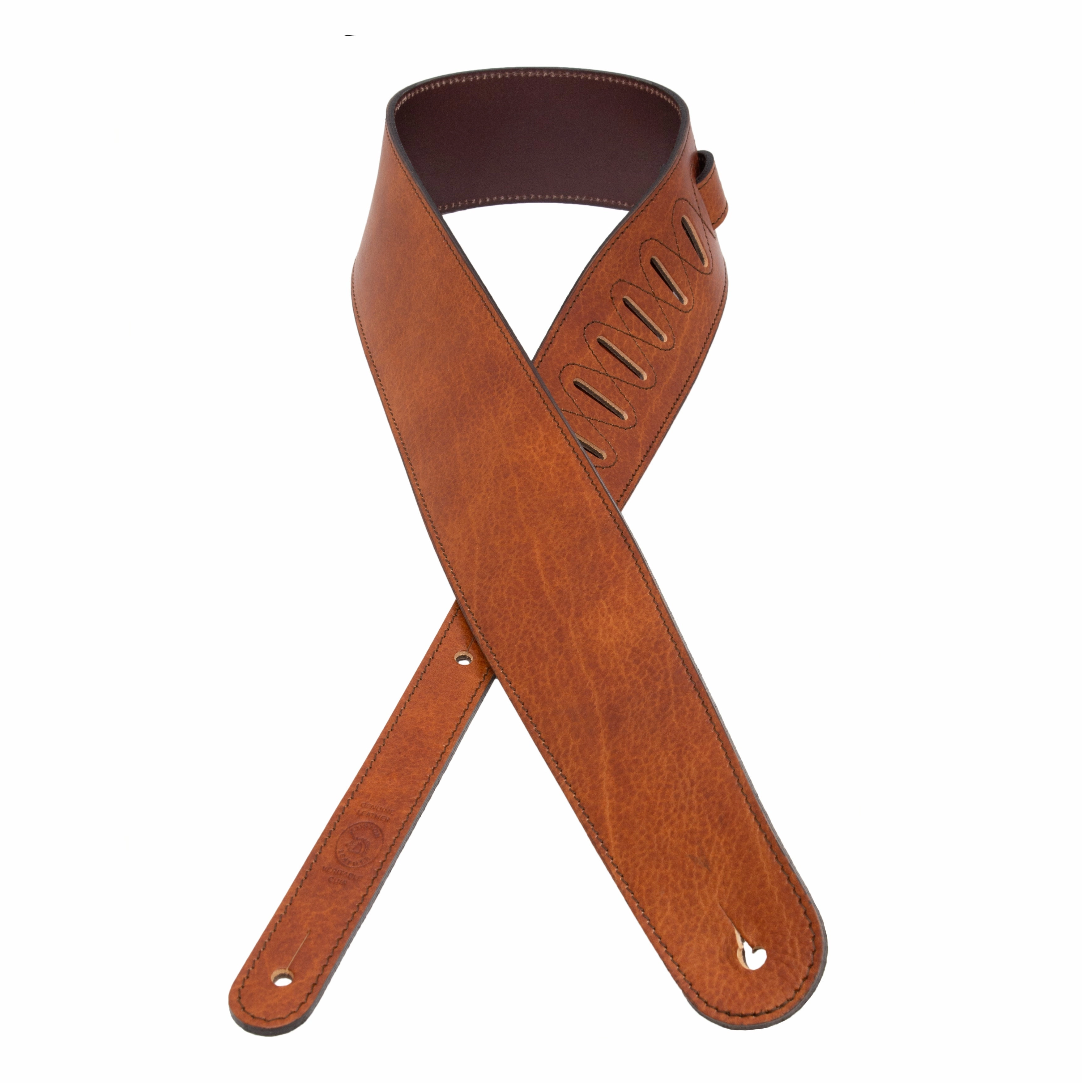 La Grange - Brown Lightweight Hand Stained Full Grain Leather Guitar Strap