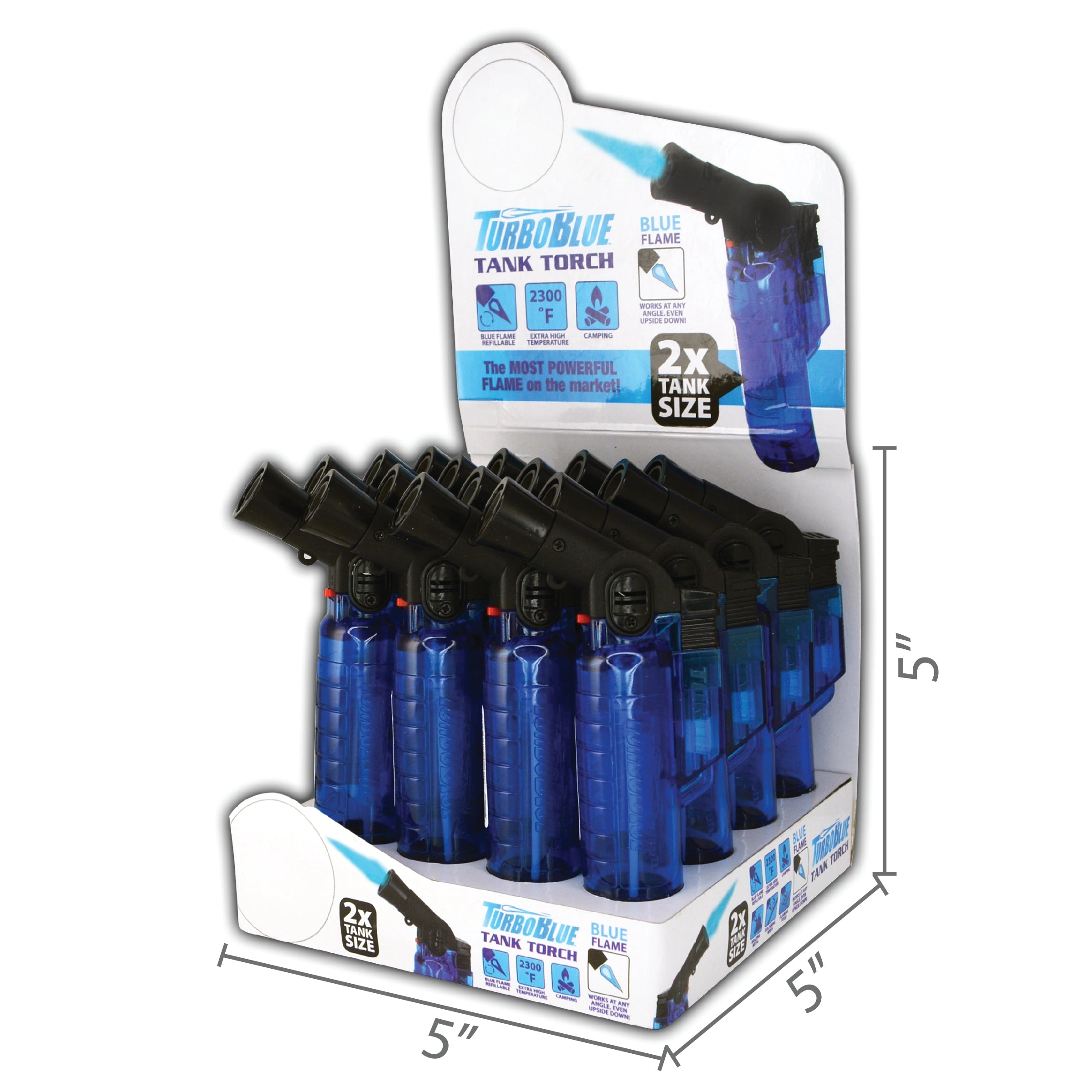 Large Tank XXL Torch Lighter - 16 Pieces Per Retail Ready Display 23814