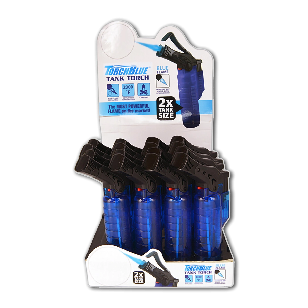 Large Tank XXL Torch Lighter - 16 Pieces Per Retail Ready Display 23814