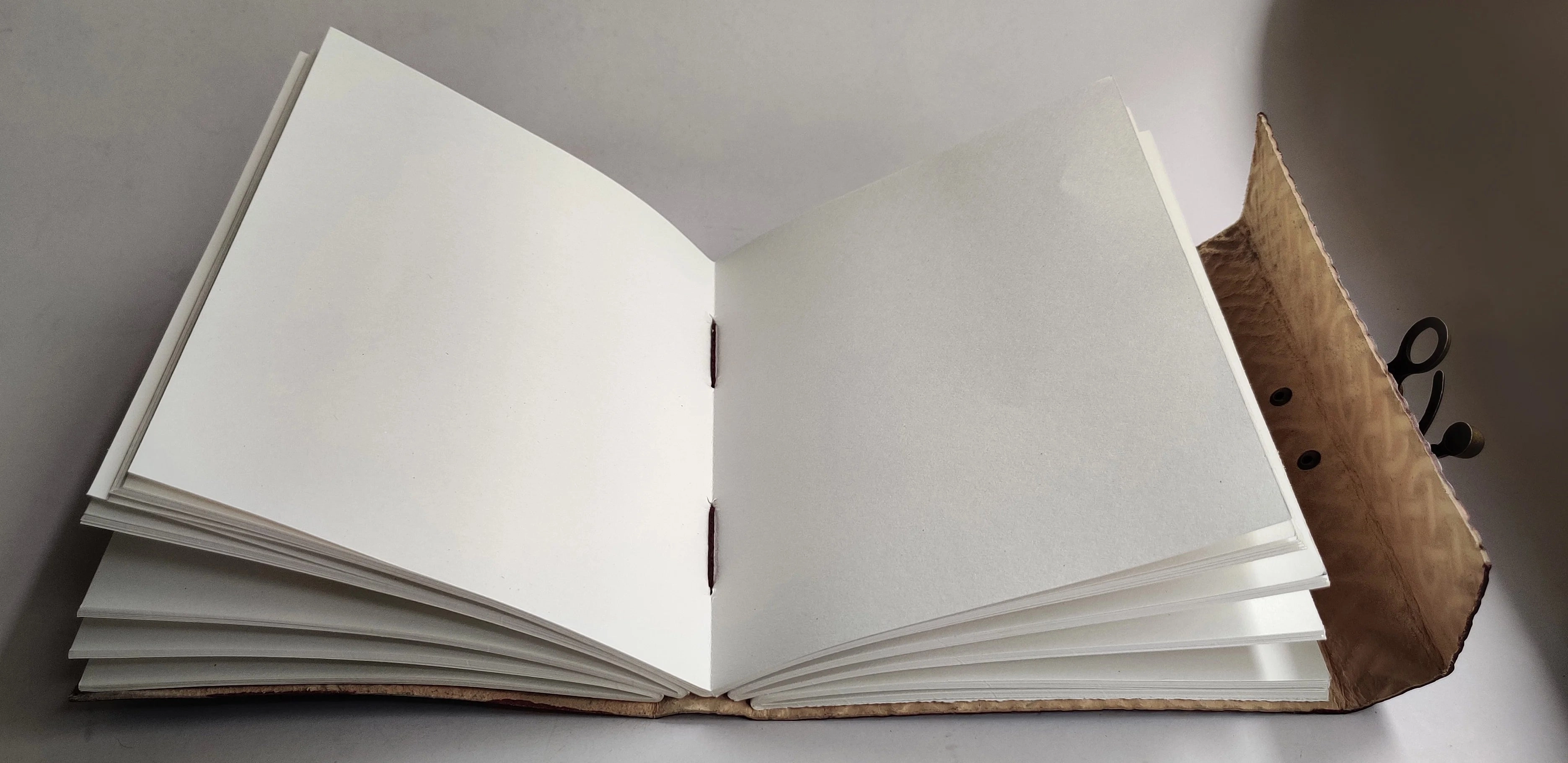 Leather Bound Journal - Vintage 7 Stone Journal with Lock - Book of Shadow by Rustic Town