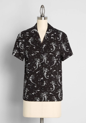 Mermaid Afterlife Button-Up Top