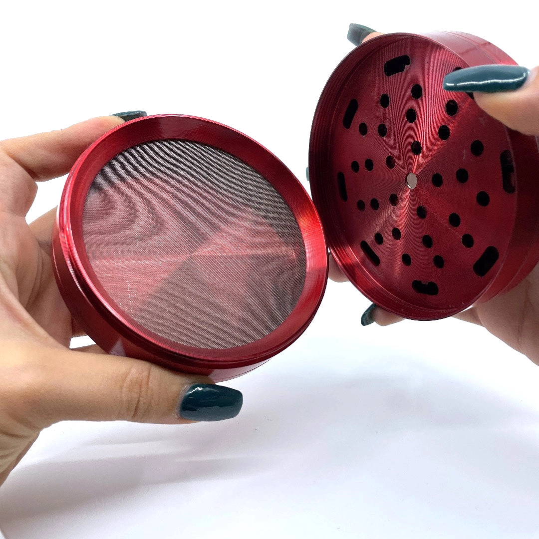 Metal Jumbo 4 Piece Grinder 98Mm - 6 Pieces Per Retail Ready Display 22714