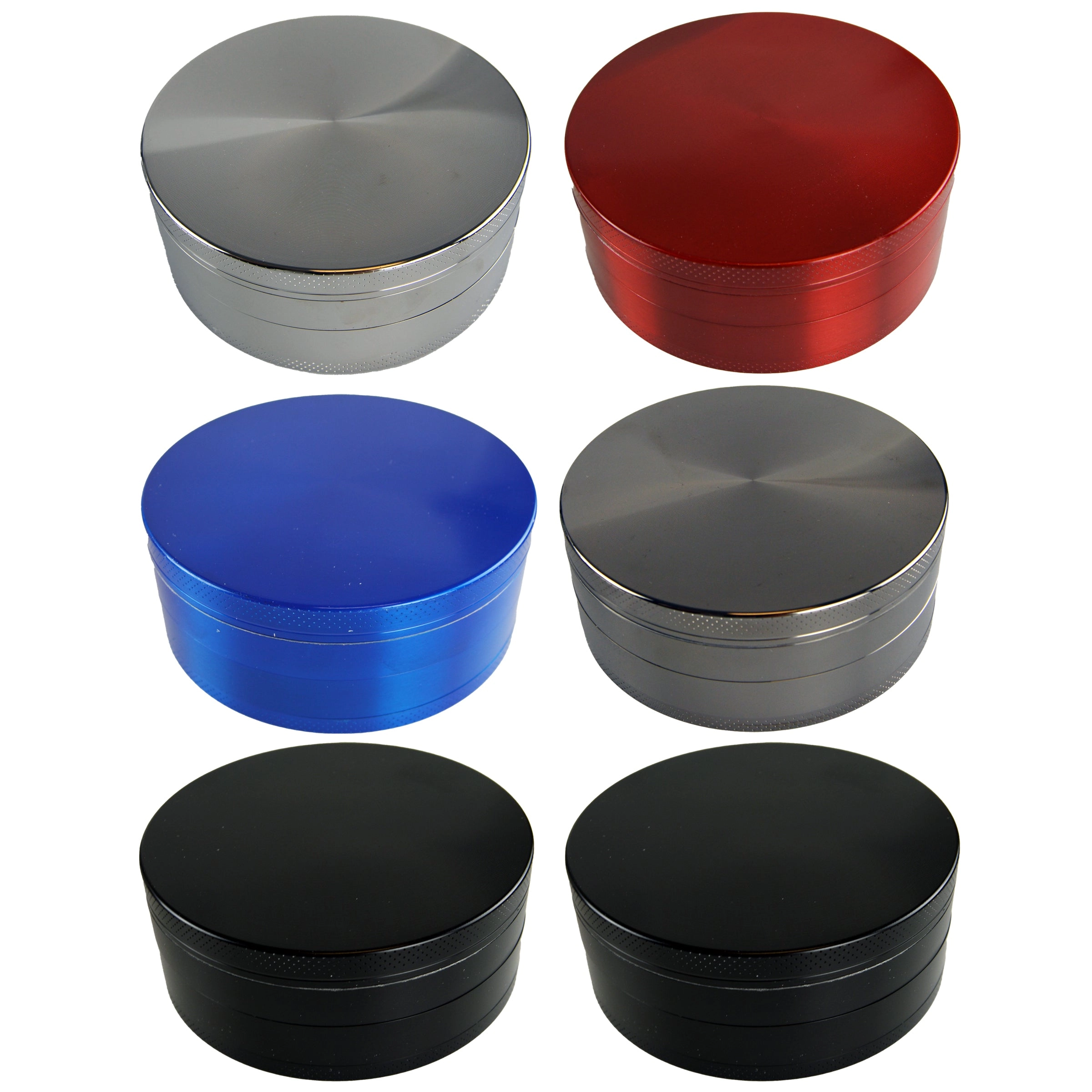 Metal Jumbo 4 Piece Grinder 98Mm - 6 Pieces Per Retail Ready Display 22714