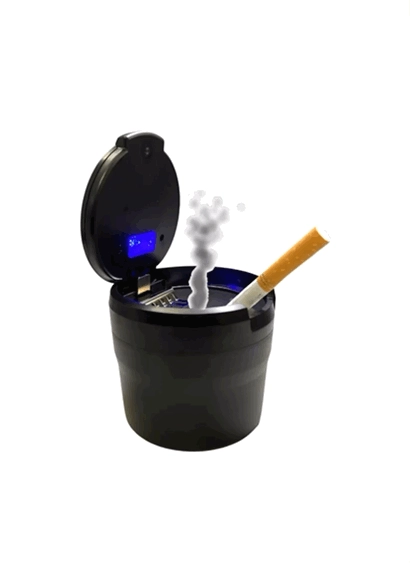 Metal Lined Butt Bucket Ashtray with LED Light - 6 Per Retail Ready Display 22594