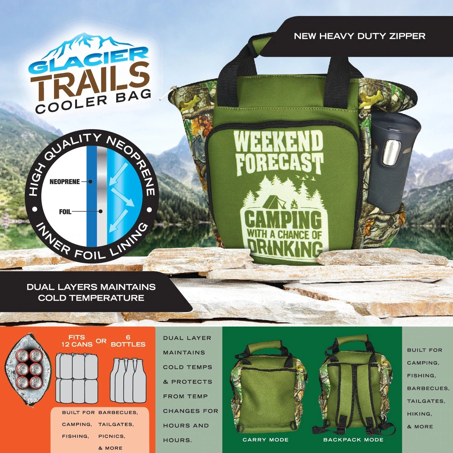 Neoprene Cooler Bag - 4 Pieces Per Pack 26479