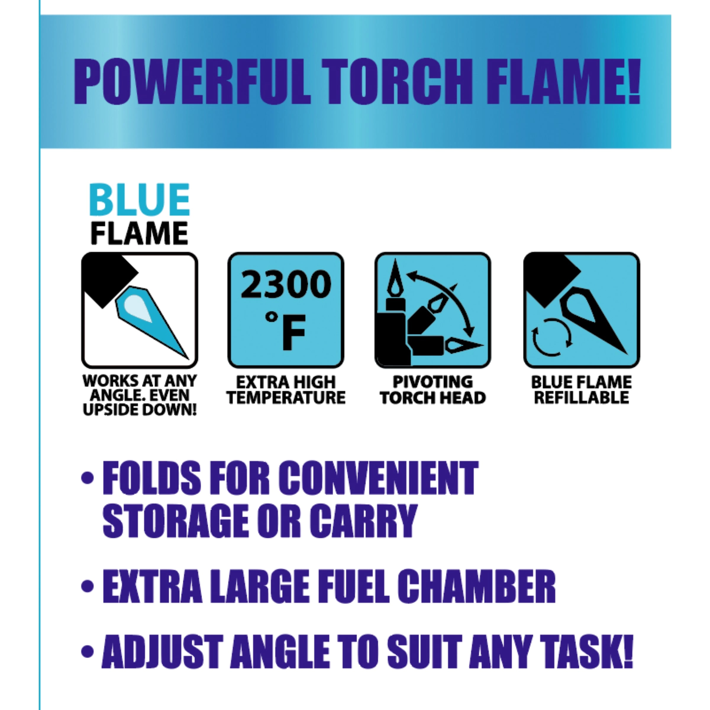 Pivot Head Flip Torch Lighter Blister Pack - 12 Pieces Per Retail Ready Display 25927Mn