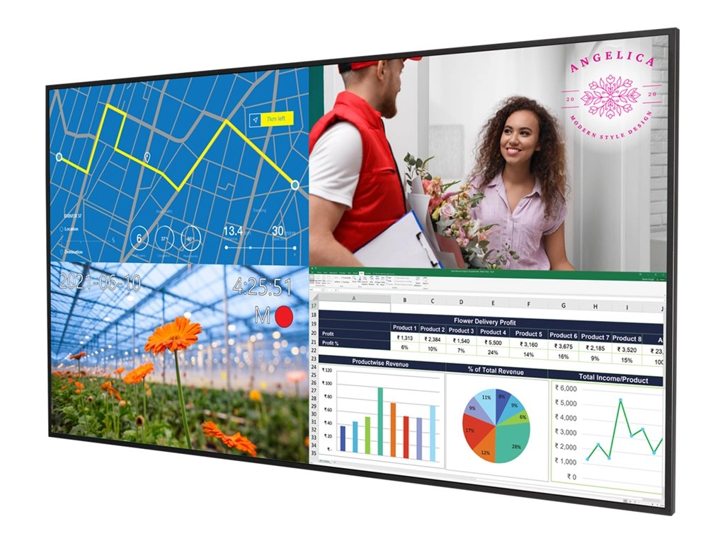 Planar URP98 - 98 Diagonal Class UltraRes P Series LED-backlit LCD display - digital signage - 4K UHD (2160p) 3840 x 2160 - direct-lit 998-3263-00