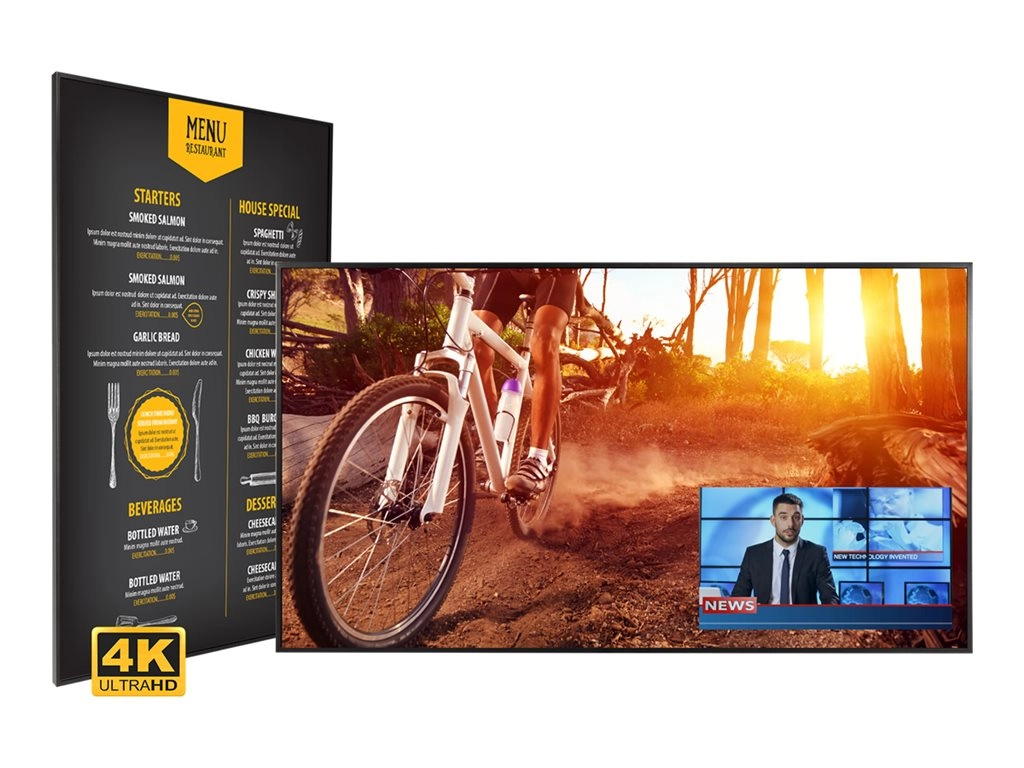Planar URP98 - 98 Diagonal Class UltraRes P Series LED-backlit LCD display - digital signage - 4K UHD (2160p) 3840 x 2160 - direct-lit 998-3263-00