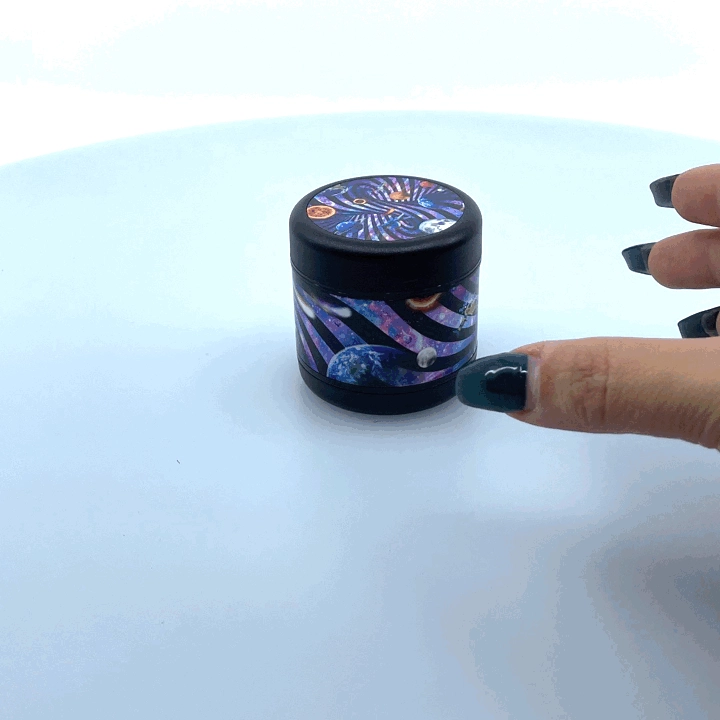 Plastic 4 Piece Grinder with Magnetic Closure - 6 Pieces Per Retail Ready Display 22523