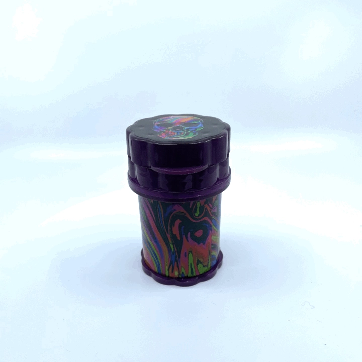 Plastic 4 Piece Grinder with Storage- 6 Pieces Per Retail Ready Display 22576