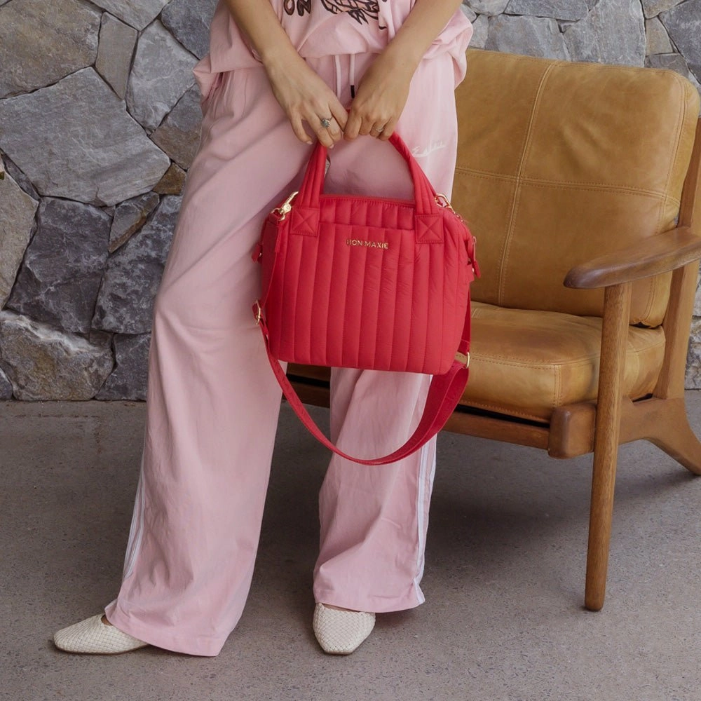 Puffy Pillow Crossbody Bag -- Red