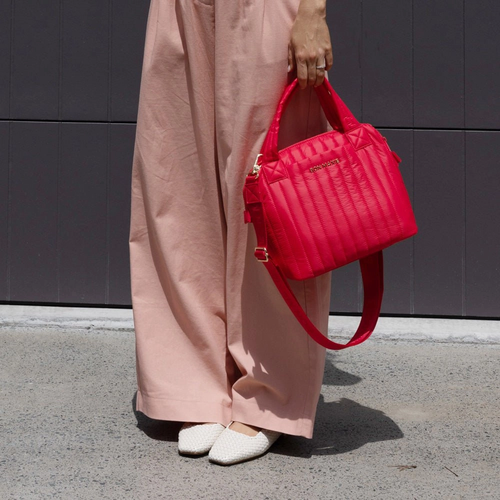 Puffy Pillow Crossbody Bag -- Red