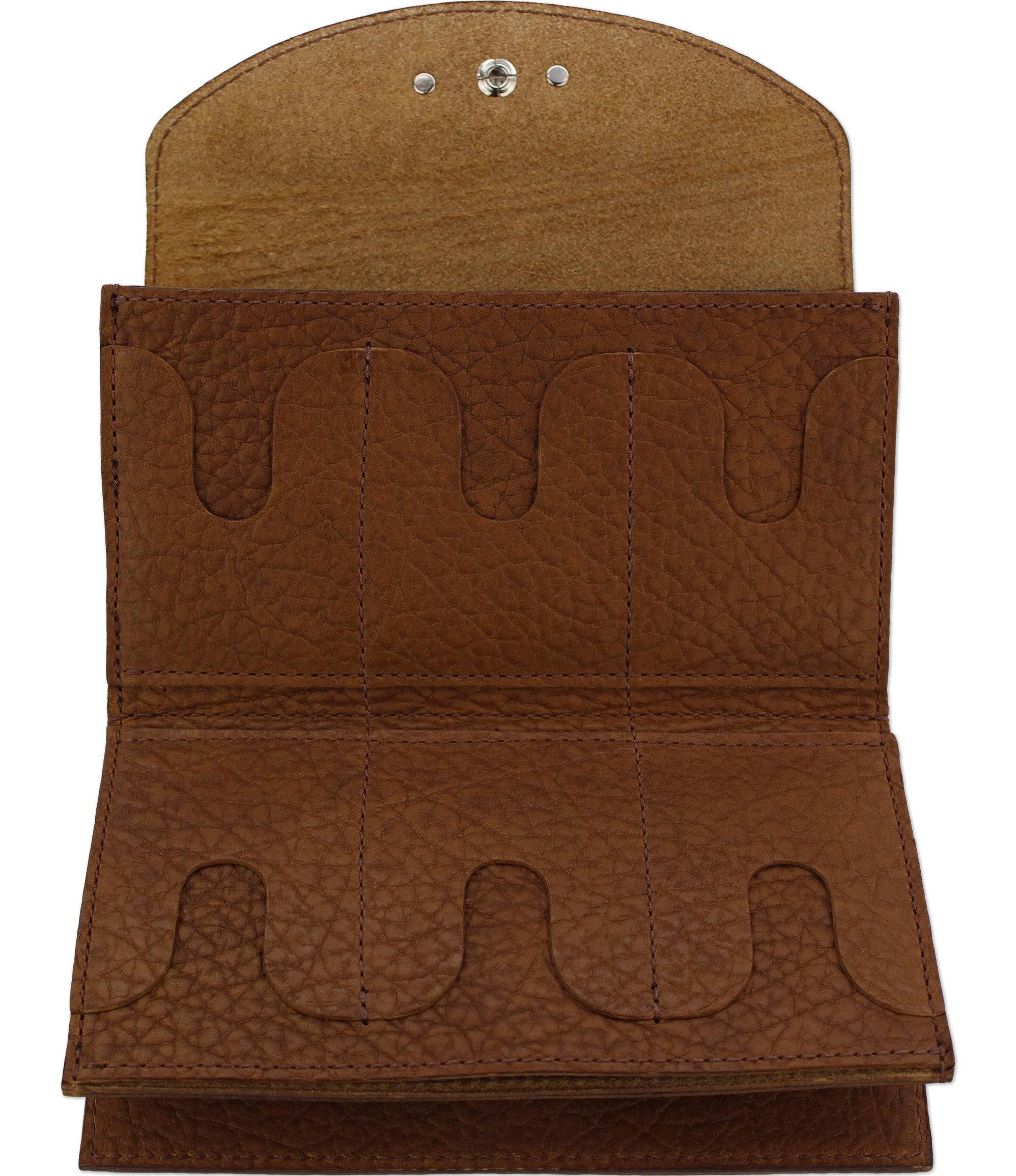 Tan Bison Leather Deluxe Women's Wallet
