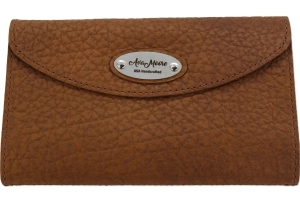 Tan Bison Leather Deluxe Women's Wallet