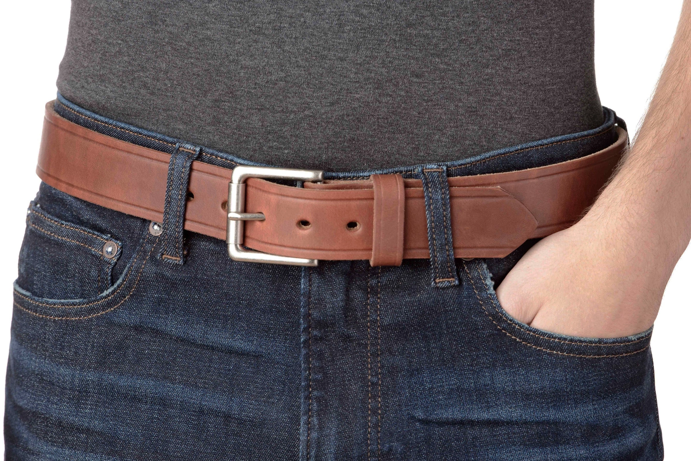 The Maverick: Hot Dipped Tan Creased Accent 1.50"